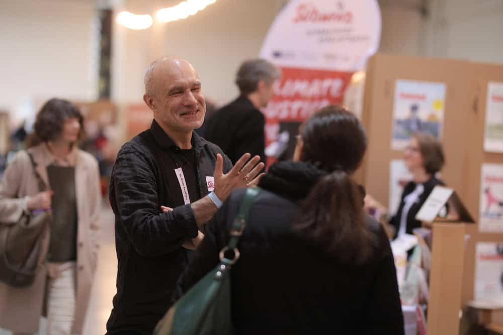 Konrad Rehling, Südwind-Geschäftsführer, im Gespräch auf der WeFair